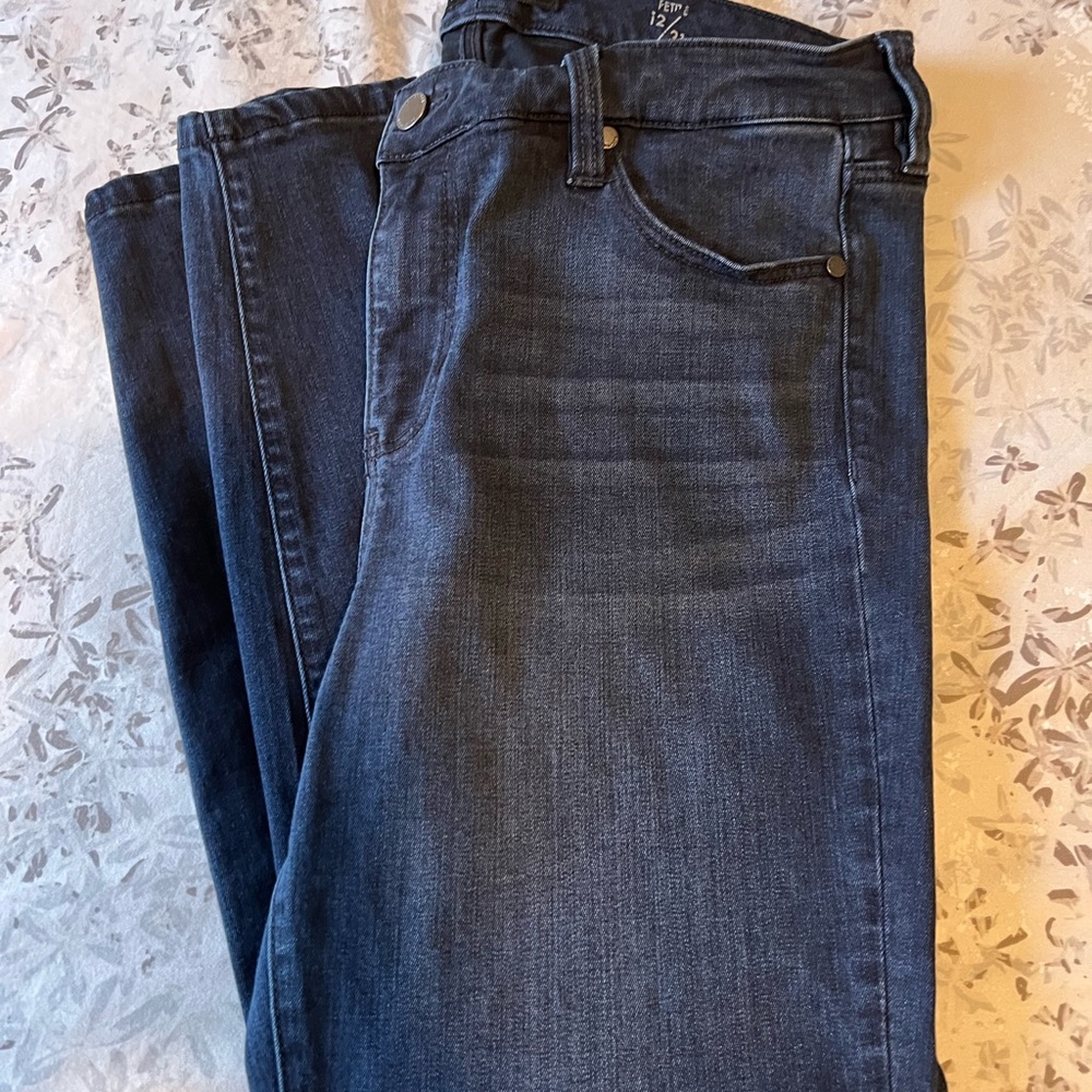👖Liverpool dark wash ankle skinny jeans 12p-EUC